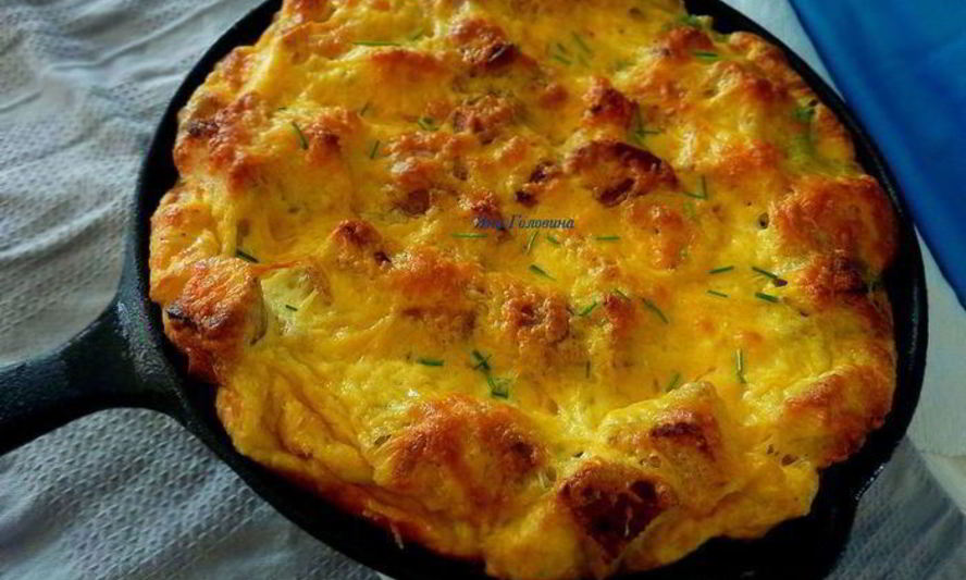 Рецепт фриттаты с грибами, чеддером и тостами