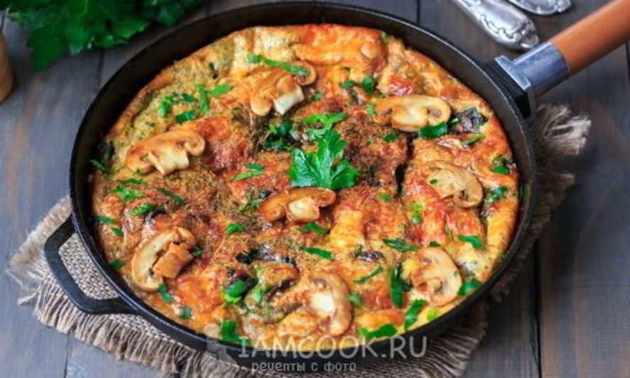 Рецепт фриттаты с грибами