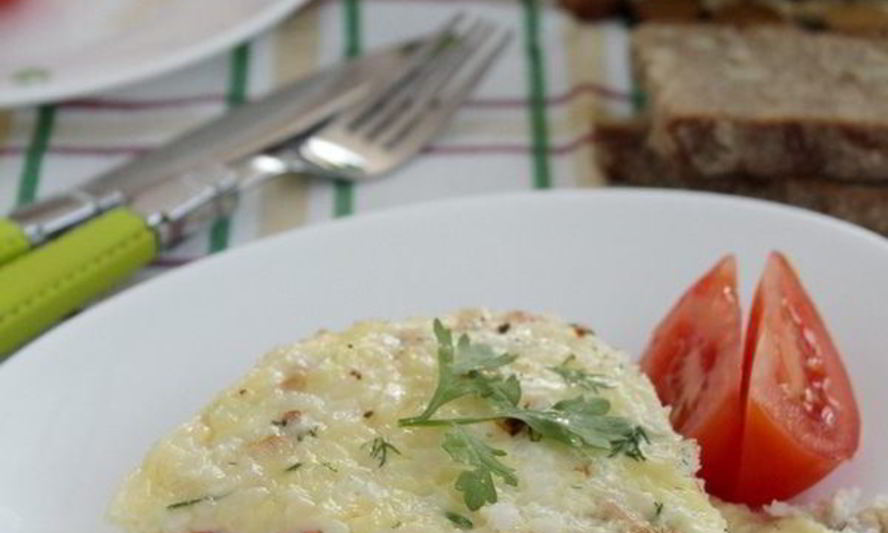 Рецепт фриттаты с копченой куринной грудкой и рисом