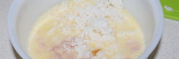 фриттата с копченой куринной грудкой и рисом