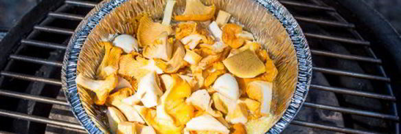 фриттата с лисичками на гриле