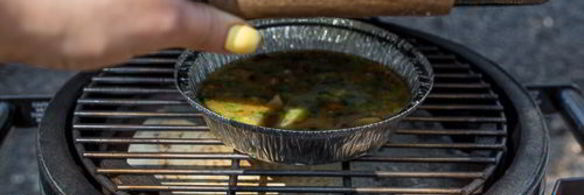 фриттата с лисичками на гриле