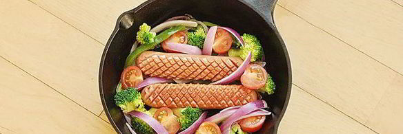 фриттата с сосисками и овощами