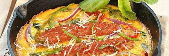 фриттата с сосисками и овощами