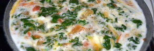 фриттата с сыром и шпинатом