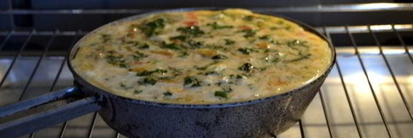 фриттата с сыром и шпинатом