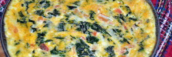фриттата с сыром и шпинатом