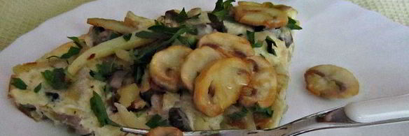 грибная фриттата с картофелем и луком-пореем