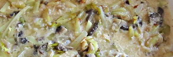 грибная фриттата с картофелем и луком-пореем