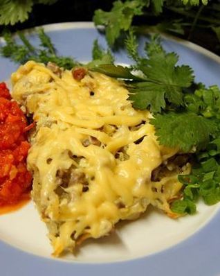 Кюкю из мясного фарша