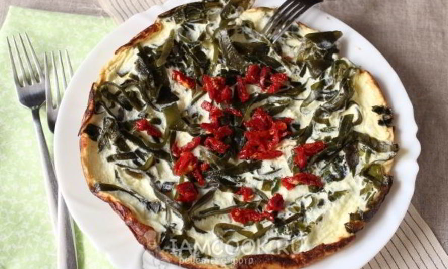 Рецепт омлета камуфляж с морской капустой