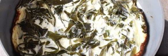 омлет камуфляж с морской капустой