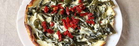 омлет камуфляж с морской капустой