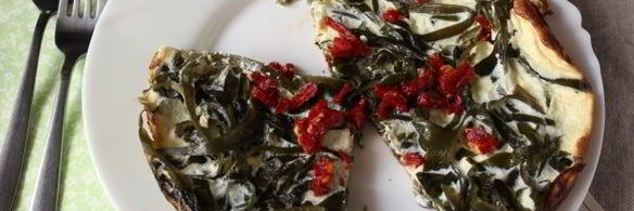 омлет камуфляж с морской капустой