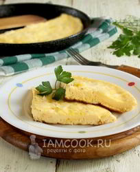 Омлет на сметане на сковороде