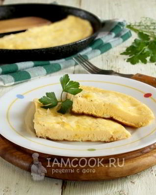 Омлет на сметане на сковороде