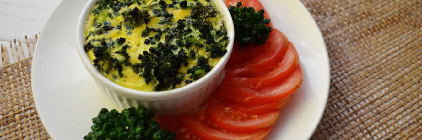 Омлет с брокколи в духовке