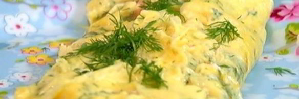 омлет с форелью и укропом