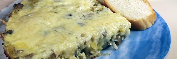 омлет с грибами и картофелем