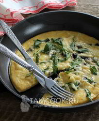 Омлет с грибами и сыром