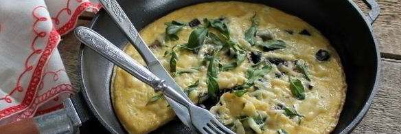 омлет с грибами и сыром