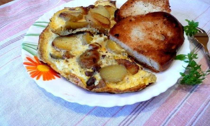 Рецепт омлета с картофелем