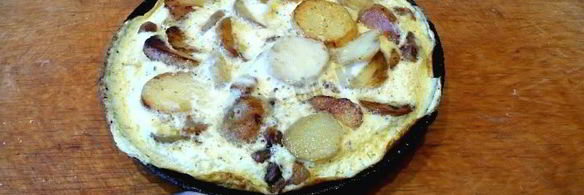 омлет с картофелем