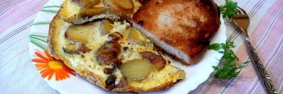 омлет с картофелем