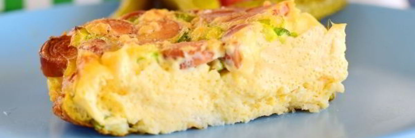 Омлет с колбасой в духовке