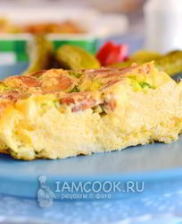 Омлет с колбасой в духовке