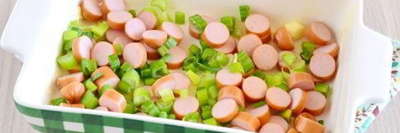 омлет с колбасой в духовке