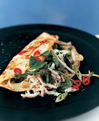 Омлет с крабами и чили