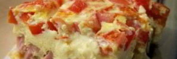 омлет с луком и помидорами