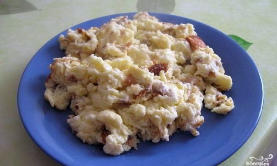 Рецепт омлета с мукой