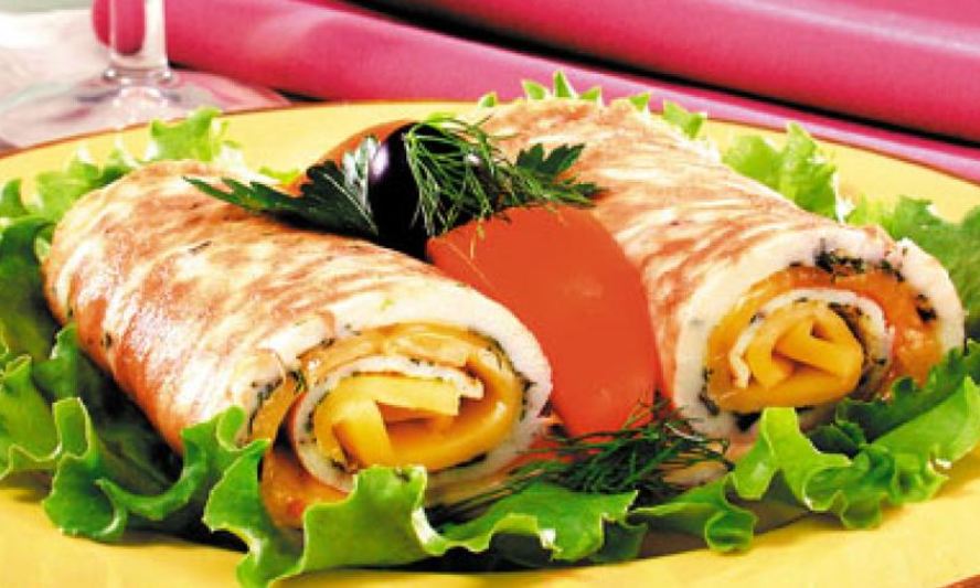 Рецепт омлета с овощным салатом