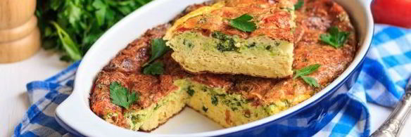 омлет с помидорами, кабачками и сыром в духовке