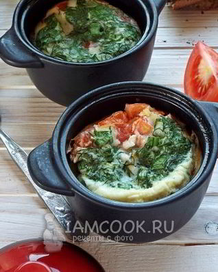 Омлет с помидорами в духовке