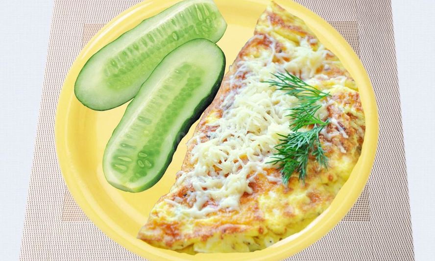 Рецепт омлета с сыром в микроволновке