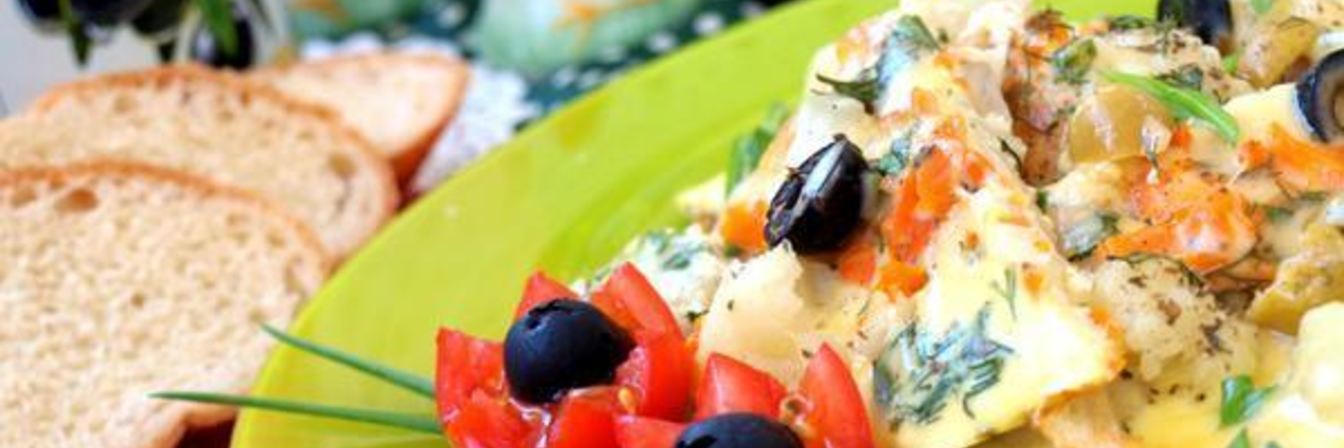 Омлет с цветной капустой по-средиземноморски