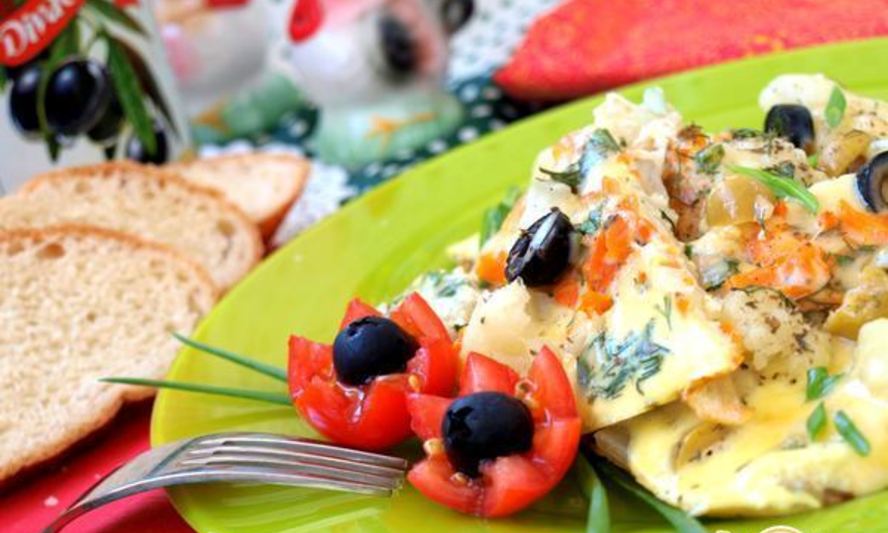 Рецепт омлета с цветной капустой по-средиземноморски