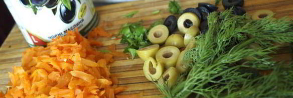 омлет с цветной капустой по-средиземноморски