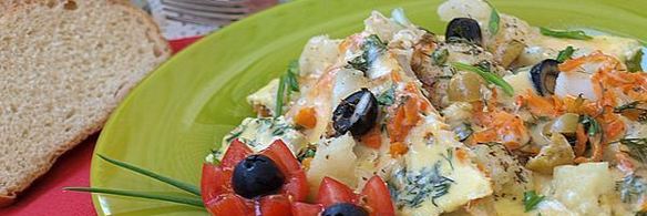 омлет с цветной капустой по-средиземноморски