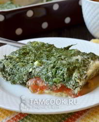 Омлет с творогом и укропом