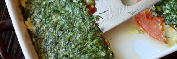 омлет с творогом и укропом