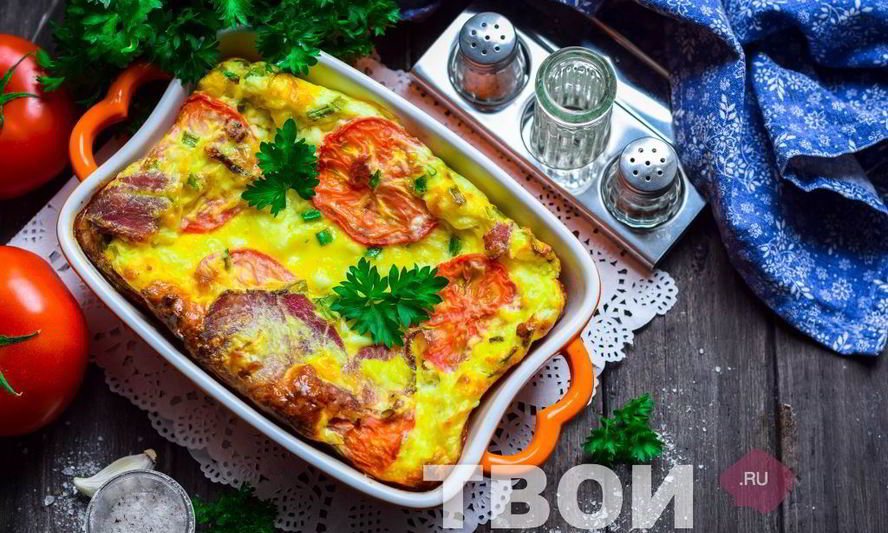 Рецепт омлета с творогом