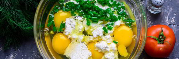 омлет с творогом