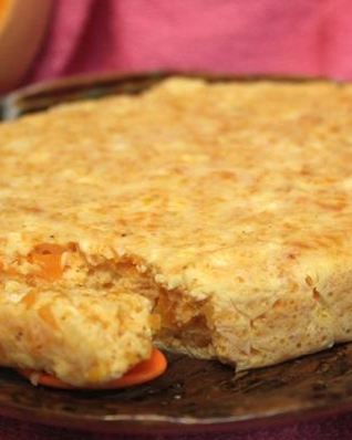 Омлет с тыквой и творогом на пару