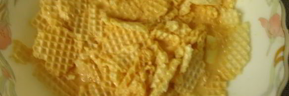 омлет с вафельными коржами в микроволновке