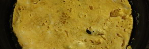 омлет с вафельными коржами в микроволновке