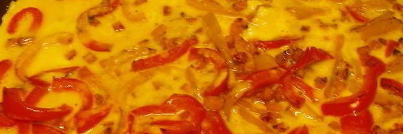 омлет с ветчиной и сладким перцем